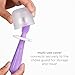 Ubbi 360° Baby Training Toothbrush with Safety Shield and Cover, Food-Grade Platinum Silicone, Gentle Cleaning for Infants, Smoothie Purple