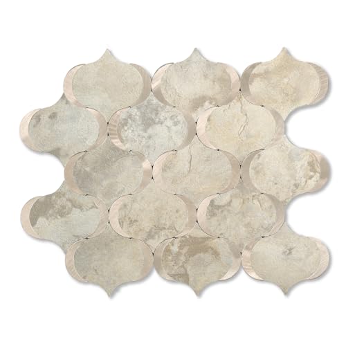 Ecru Beige Arabesque Peel and Stick