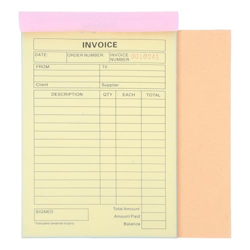 PartyKindom Sanlian Carnet De Commandes 2 PièCes Avec Copies Claires Bloc De Factures Pour Petites Entreprises Papier Sans Carbone Double Exemplaire Avec...