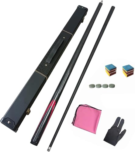 Premium Snooker Queues 58 Zoll Kohlefaser Billard Queue mit Hartschalenkoffer & 2 Kreiden 1/2 Gelenk für alle Billard Enthusiasten Premium Snooker Queues 58 Zoll Kohlefaser Billard Queue mit Hartschalenkoffer & 2 Kreiden 1/2 Gelenk für alle Billard Enthusiasten