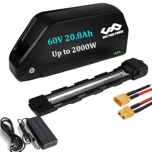 Ebike Akku 60V 20Ah für 2000W E-Bike-Umrüstsatz für Vorder- und Hinterradmotor Rahmenakku 60V akku(Lg/Cell)