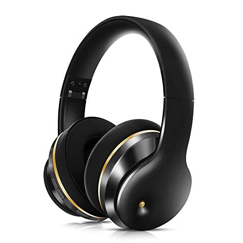 Wireless Headphone,Active Noise canceling Headphones with Microphone Deep Bass Bluetooth Over-Ear Headphones,HI-Res Subwoofer Foldable. (Black)
