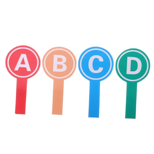 HOOTNEE 4pcs Dry Erase Voting Paddles for Team Competitions Classroom Use Handheld Scoreboards with Bold Lettering Easy Maintenance High Visibility