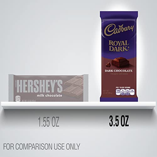 Image of CADBURY ROYAL DARK Dark Chocolate Candy Bar, 3.5 Oz, 14 Count (Pack of 4)