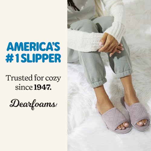 Image of Dearfoams womens Slipper Memory Foam Summer House Shoe Beatrice Terry Slide