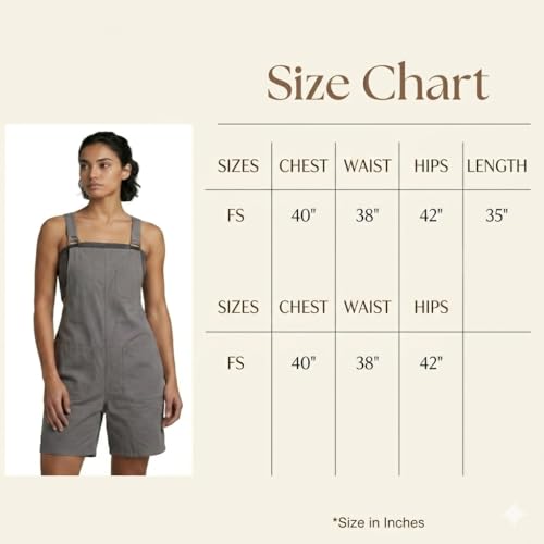 Image of BedazzleWomen's Cotton Short Dungaree Romper - Solid Grey Overalls for Casual Summer Outfits, Available in FreeSize