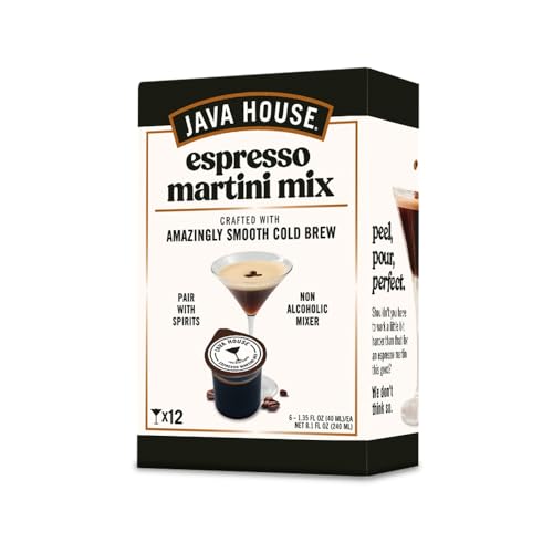 Java House Cold Brew Espresso Martini Peel and Pour Pods – Premium 100% Arabica Cold Brew Concentrate – Smooth Coffee With French Vanilla Notes – 6 pack (Makes 12 Cocktails)