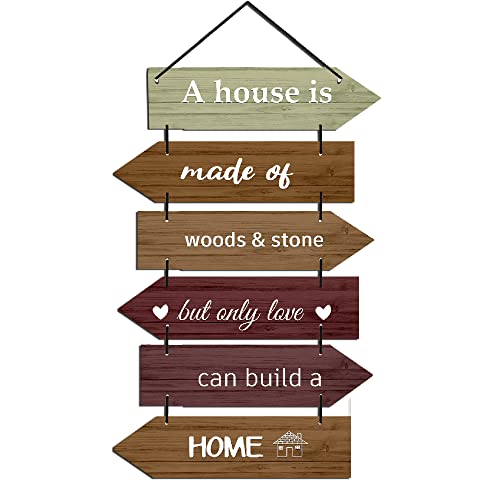 Image of Expleasia, Exuberant & Luxury Decor Decorative Wall Hanging Wooden Art Decoration Item for Home Office Living Room Bedroom Decoration Items Home Decor Gift Items (House is made)