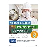 NMC PST191C The Covid-19 ワクチン:あなたと同じくらい不可欠です。(食品安全労働者)、Covid-19ワクチン、英語、18 X 12ポスター、ヘビーデューティポスター用紙