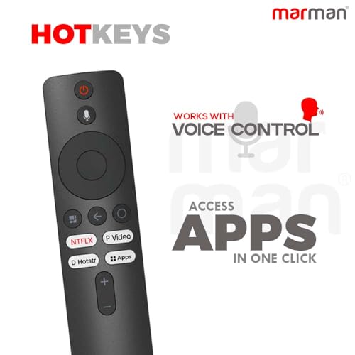 Image of Marman Compatible with Mi Tv Bluetooth Voice Remote Original Suitable for Redmi Xiaomi 32 43 55 65 Inch LED Smart 4k HD UHD Android Television - Pairing Must !