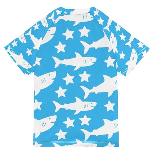 White Fish Kids Bathing Suits Girls Sun Protection Basketball Tshirt Swimwear Beach Tops 3T2