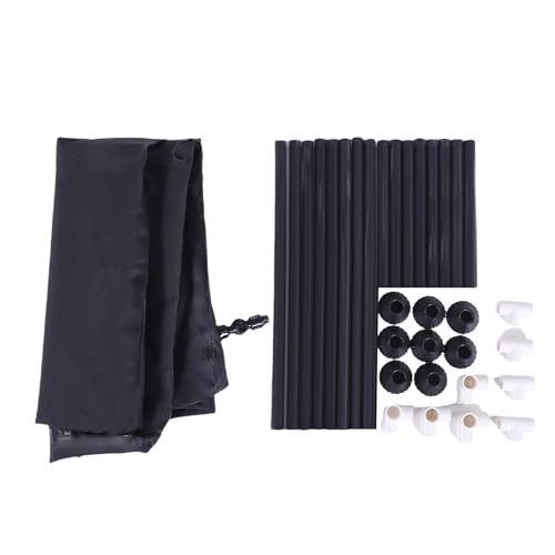 Piccola piscina fuori terra, in PVC antiforatura, per feste acquatiche in giardino, nera, 95x95x20 cm.