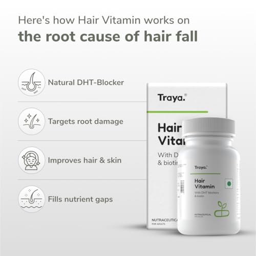 Image of Traya Hairfall Control Combo | Contains Dht Blocker & Hair Growth Actives | Biotin, Bhringraj, Redensyl, Procapil And Capixyl | (Hair Vitamin 30 Capsules + Hair Recap Serum 30Ml)