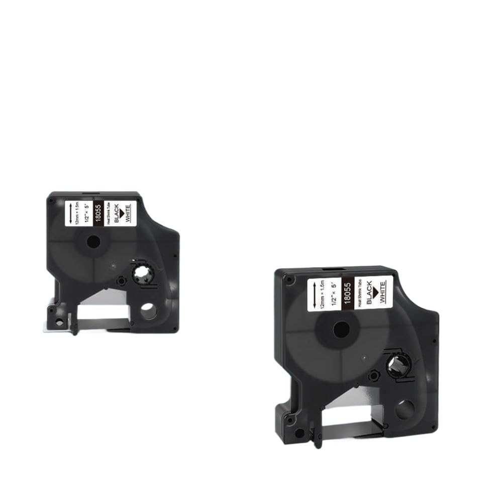 Nastro Etichette Termorestringenti 6mm Nero Su Bianco 5 Pezzi Compatibile Con 1000 3000 4200 5000 5200 6000 Labeller