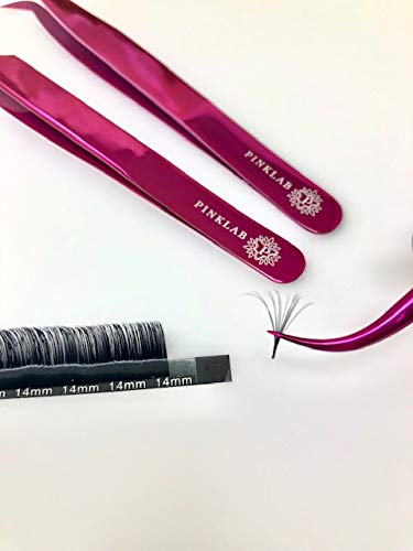 Rev Pro Pink Curve Tweezer Eyelash Extension By PINKLAB