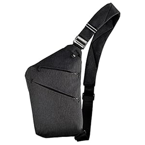 BROADREAM Multi-Pocket Crossbody, borstzak voor heren, anti-diefstalborstzak