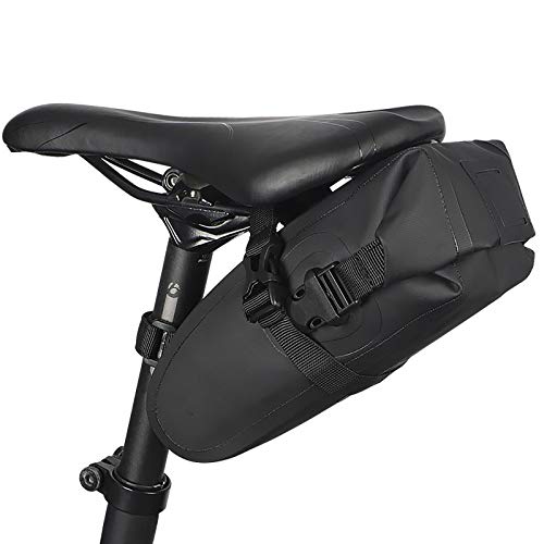 Sanjin Bolso De La Bicicleta A Prueba De Agua, para Bicicleta De Montaña Carrera para Colgar Las Luces Traseras,Negro