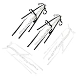 SOIMISS Pendientes Colgantes Borlas y Lazo en Capas para Mujer, Largos 25 Cm, Color Negro y Claro, 2 Pares por Paquete, Accesorios Bohemios para Fiesta, Boda y Despedida de Soltera