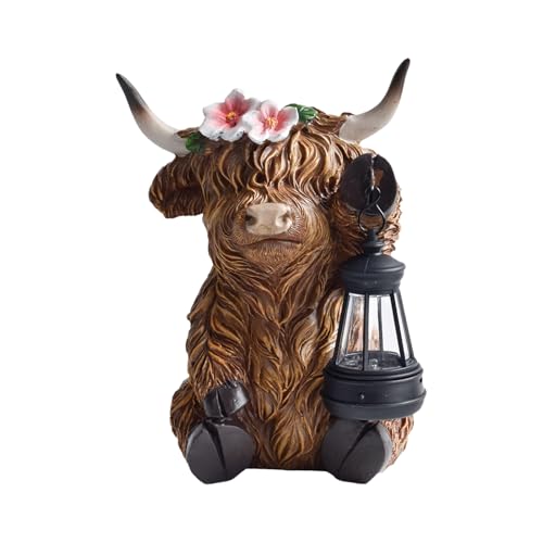 Statue Vache Highland lumineuse idée cadeau originale maison - 2