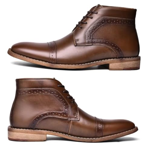 Image of Arkbird Chukka Boots for men, Grainy Leather Lace-up Ankle Boot Fashion and Comfort Casual Oxfords