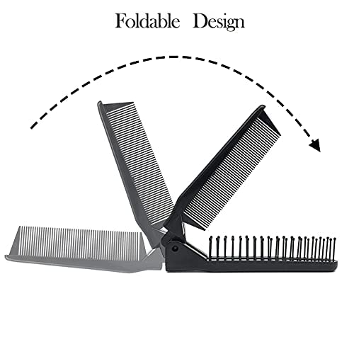 GITGRNTH Portable Travel Folding Comb Brush Compact Foldable Hair Brush For Travelling Pocket Size Comb Double Headed for Women & Men (Pack Of 2) - Image 2 thumbnail