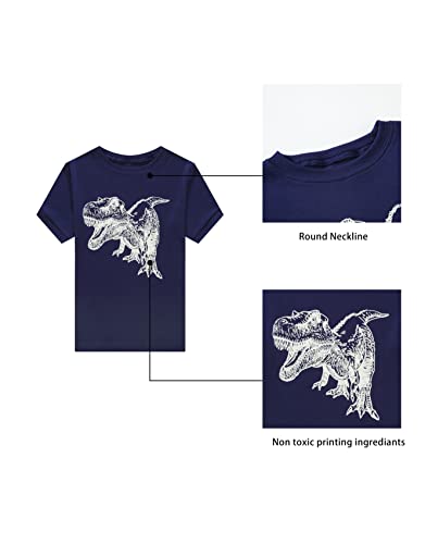 Image of KikizYe Boys Short Sleeve Pajamas Kids Summer Pjs Children Pajamas