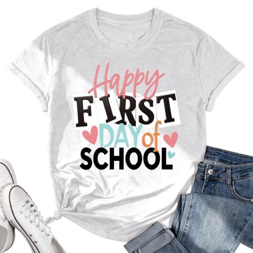 Teacher Shirts for Women 4th Grade Teacher Shirt First Day of School Tees Welcome Back to School Tops Casual Tees - image 1