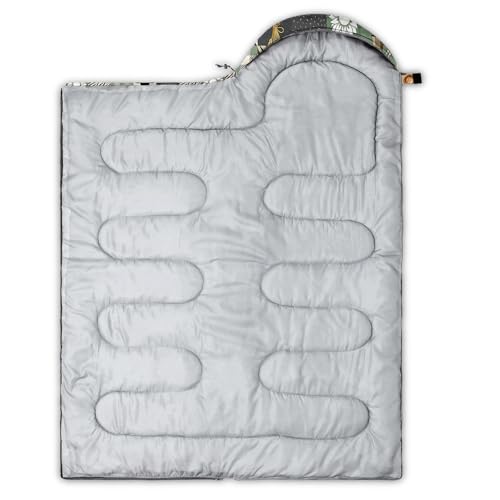 Image of QOOMO Ball Flower Camping Sleeping Bags,3 Season Warm & Cool Weather,Lightweight,Waterproof Sleeping Bags for Adults & Kids,Traveling,and Outdoors,Camping Gear Equipment