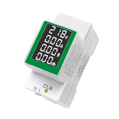 AC 50-300V 100A Digital Power Meter, Din Rail, LCD, Multi Function