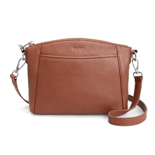 Image of befen Genuine Leather Anti-Theft Small Crossbody Bags for Women Cross Body Purse Handbags with RFID Blocking Card Slots