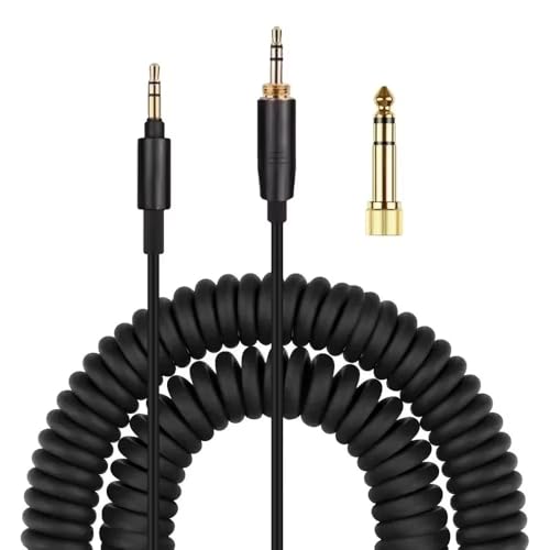 BUTIAO WH-1000XM5 - Cable de extensión de repuesto en espiral de resorte de 6,35 mm para auriculares Sony WH-1000XM5 WH-1000XM4 WH-1000XM3 WH-1000XM2 MDR-1000X