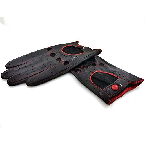 ZLUXURQ Damen Retro Weiche nd Dünne Ausgezeichnete Lammfell Leder Qualität Touchscreen Fahrhandschuhe - Image 5