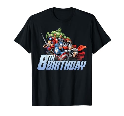 Marvel Avengers Action Shot 8th Birthday T-Shirt - image 1