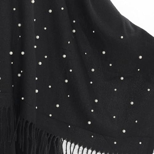 Women's Pearl Shawl Wraps Open Front Poncho Cape Oversized Sweaters Casual Fashion Cardigan Shawls for Fall Winter4