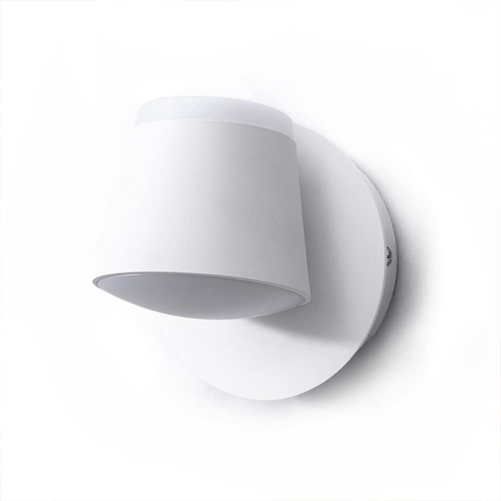 SXSCARKX Wall Light Indoor LED 8W 3000K Warm White Modern Rotatable Aluminum Lamp Decorative Sconce for Living Room Bedroom Hallway Corridor Stairs Hall,