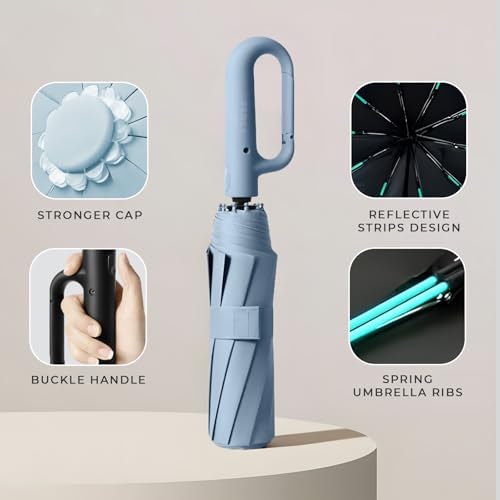 Image of PANCA Umbrella for Rain Big Size - Windproof UV Protection Compact Folding Umbrella for Men, Women, Girls & Kids | Automatic Open & Close, 8 Ribs Strong Stylish Chatri for Daily Monsoon Travel