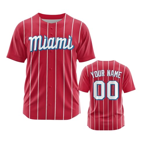 Custom City Connect Baseball Jersey - Camiseta personalizada de béisbol con nombre y número para hombres, mujeres, jóvenes y niños, color rojo, talla 15 miniatura 2