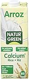 NaturGreen - Arroz Calcium Bio, Bebida de Arroz Ecológica, Bebida Vegetal, Ingredientes de Agricultura Ecológica - Pack de 6 x 1 L