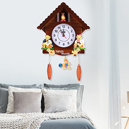 Cuckoo Clock Wall 29×29×8 Cuckoo Clock Tree House Wall Clock Art Vintage Decoration for Home