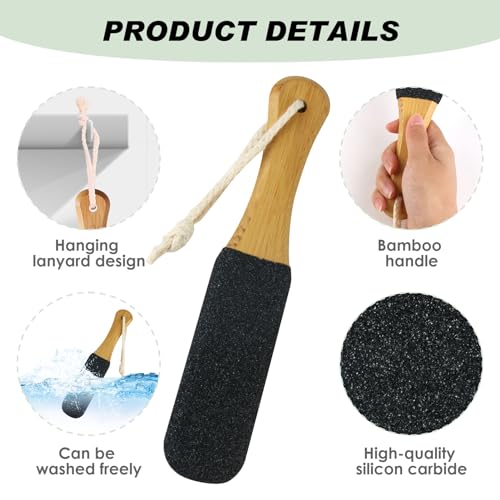 Foot File Pumice Stone Natural Pumice Stones for Feet, Premium Exfoliator & Foot File, Foot File Callus Remover Foot Cracked Heels, Dead Skin & Callus Remover for Soft and Delicate Feet, Black - Image 4
