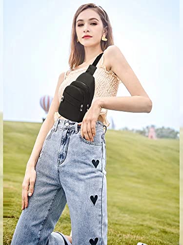 Small Sling Bag for Women Men, Crossbody Sling Backpack, Casual Daypack Backpacks Crossbody Bag for Hiking Travel - Image 3