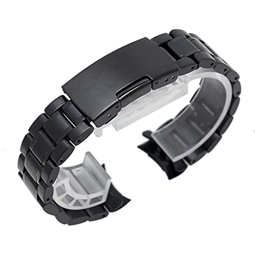 Bracelet de montre en acier inoxydable avec boucle déployante 18mm à 24mm