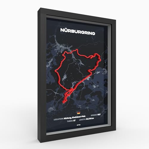 Racetrack Nürburgring 3D en bois pour ambiance salon et bureau