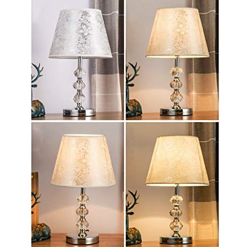 Crystal Decoration Table Lamp Living Room Bedroom Bedside Desk Lamp With Push Button Switch #TOP3