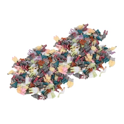 BQLZR Muticolor N Scale 1:150 Painted Model Train Seated People Passengers Figures Pack of 200