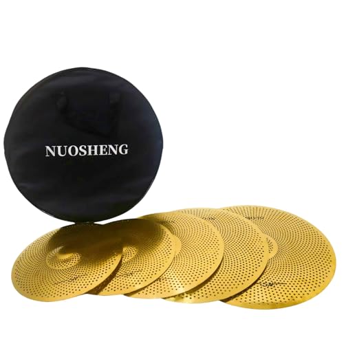 NUOSHENG Cymbal Set Low Volume Cymbal Pack Cymbal Set With Cymbal Bag Cymbal Felts 