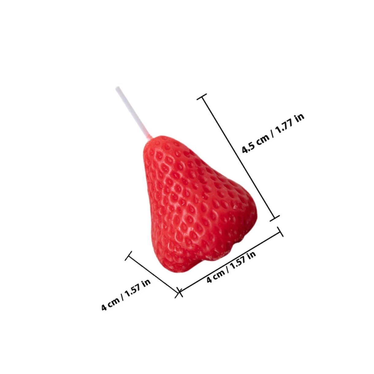 Set 9 Candele Profumate Forma Fragola in Paraffina Rosse Decorazioni Adorabili per Festa e Casa Atmosfera Calda e Confortevole
