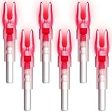 6PCS S Led Lighted Nocks for Arrows with .244