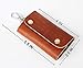Handmade Leather 6 Hook Snap Button Large Capacity Key Holder Key Case for Men