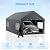 Carport 10x20 FT Heavy Duty,Outdoor Portable Garage with Removable Sidewalls & Doors, Waterproof, UV-Resistant Canopy Shelter for Vehicles, Boats, RVs, Trucks, All-Season Car Port, Gray